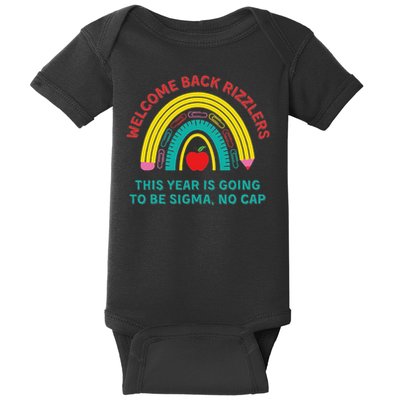Funny Middle School Teacher Back To School Gen Alpha Slang Baby Bodysuit
