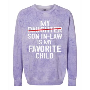 Funny My Son In Law Is My Favorite Child Women Colorblast Crewneck Sweatshirt