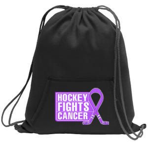 Family Member Support Hockey Fights Cancer Awareness Sweatshirt Cinch Pack Bag