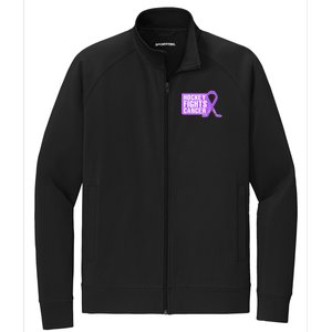 Family Member Support Hockey Fights Cancer Awareness Stretch Full-Zip Cadet Jacket