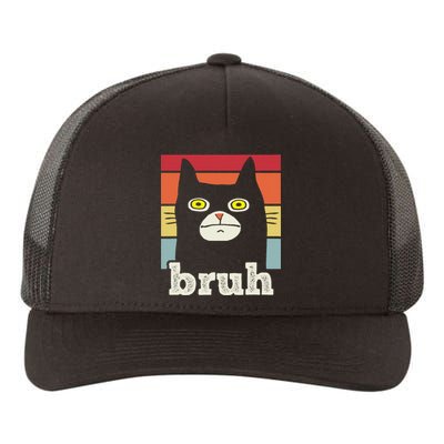 Funny Meme Saying Bruh With Cat Greetings Yupoong Adult 5-Panel Trucker Hat