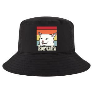 Funny Meme Saying Bruh With Cat Greetings Cool Comfort Performance Bucket Hat