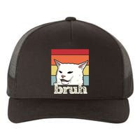 Funny Meme Saying Bruh With Cat Greetings Yupoong Adult 5-Panel Trucker Hat