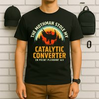 Funny Mothman Stole My Catalytic Converter Mothman Cryptid T-Shirt