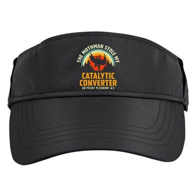 Funny Mothman Stole My Catalytic Converter Mothman Cryptid Adult Drive Performance Visor