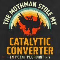 Funny Mothman Stole My Catalytic Converter Mothman Cryptid Adult Drive Performance Visor