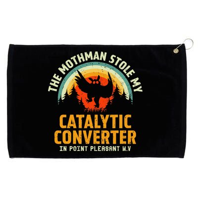 Funny Mothman Stole My Catalytic Converter Mothman Cryptid Grommeted Golf Towel