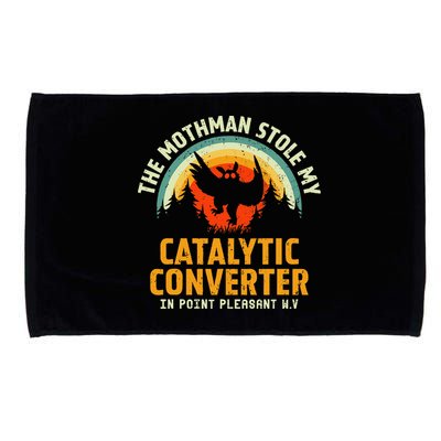 Funny Mothman Stole My Catalytic Converter Mothman Cryptid Microfiber Hand Towel