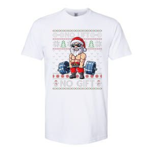 Funny Muscle Santa Lifting Christmas Ugly Christmas Funny Softstyle CVC T-Shirt