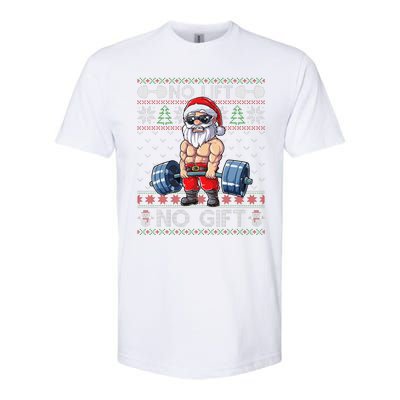 Funny Muscle Santa Lifting Christmas Ugly Christmas Funny Softstyle CVC T-Shirt