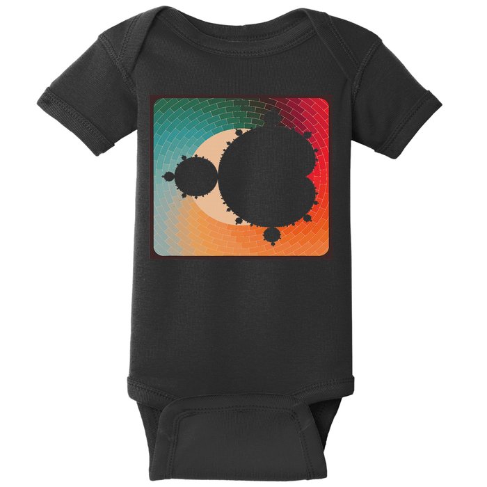 Fractal Mandelbrot Set Retro Style Baby Bodysuit
