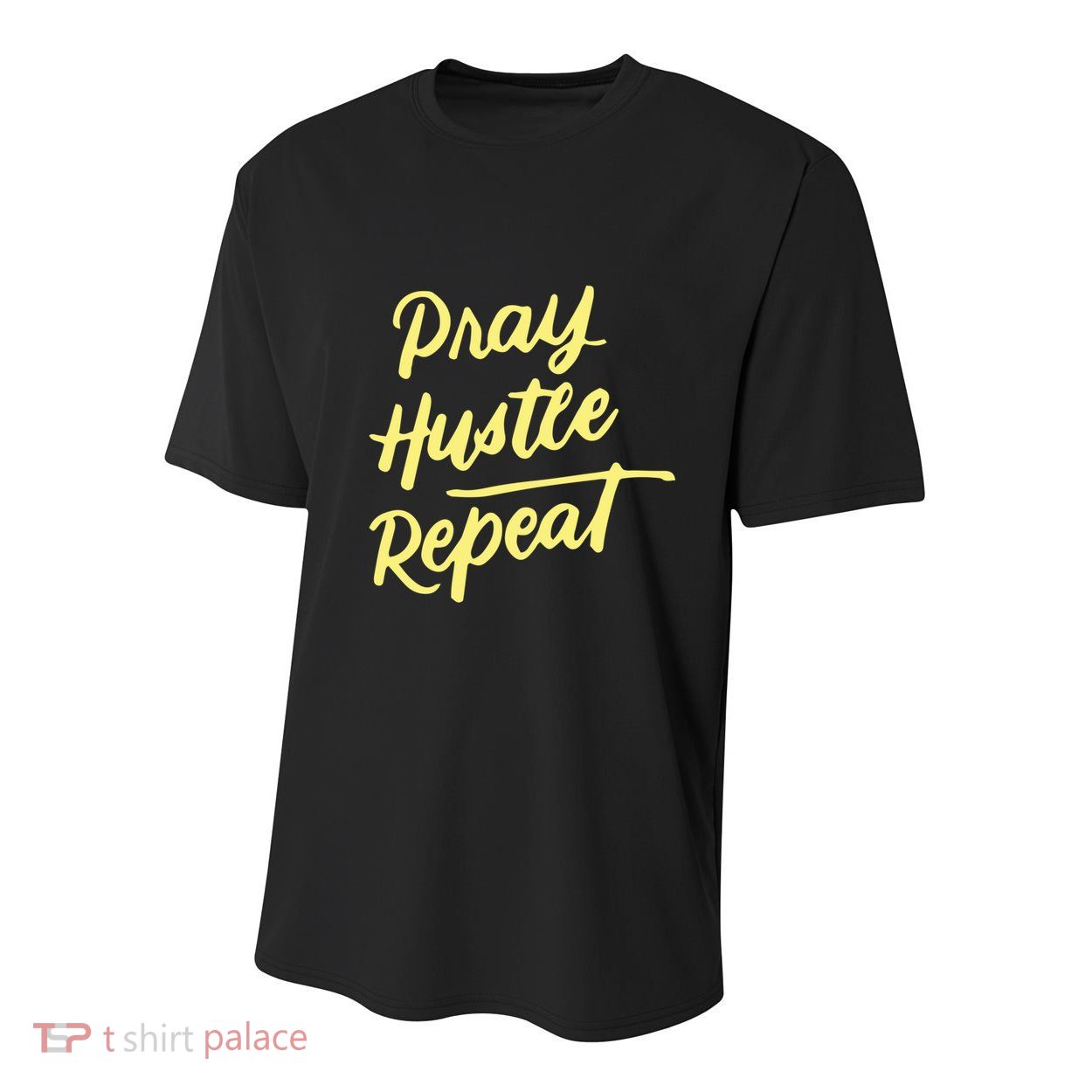 Faith Motivational Spiritual Funny Gift Pray Hustle Repeat Cool Gift Youth Performance Sprint T-Shirt