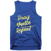 Faith Motivational Spiritual Funny Gift Pray Hustle Repeat Cool Gift Tank Top