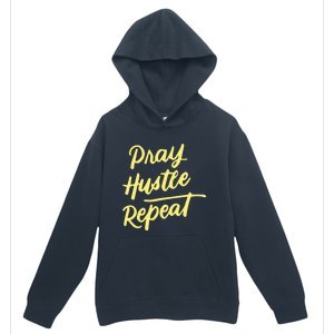 Faith Motivational Spiritual Funny Gift Pray Hustle Repeat Cool Gift Urban Pullover Hoodie