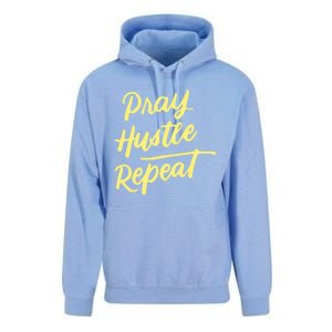 Faith Motivational Spiritual Funny Gift Pray Hustle Repeat Cool Gift Unisex Surf Hoodie