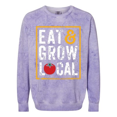 Farmers Market Shirts Eat And Grow Local Farming Farmers Colorblast Crewneck Sweatshirt