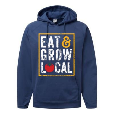 Farmers Market Shirts Eat And Grow Local Farming Farmers Performance Fleece Hoodie