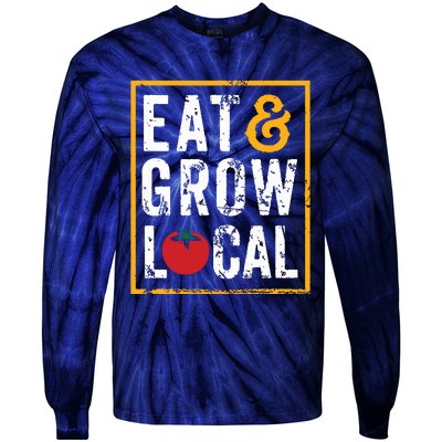 Farmers Market Shirts Eat And Grow Local Farming Farmers Tie-Dye Long Sleeve Shirt