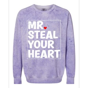 Funny Mr Steal Your Heart Valentines Day Colorblast Crewneck Sweatshirt