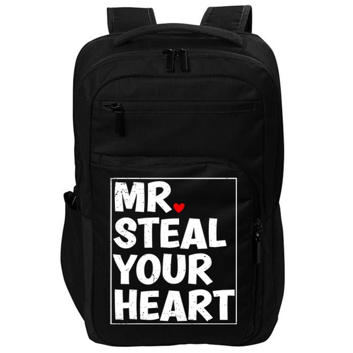 Funny Mr Steal Your Heart Valentines Day Impact Tech Backpack