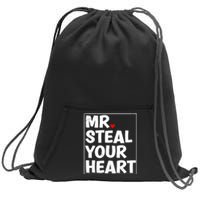 Funny Mr Steal Your Heart Valentines Day Sweatshirt Cinch Pack Bag