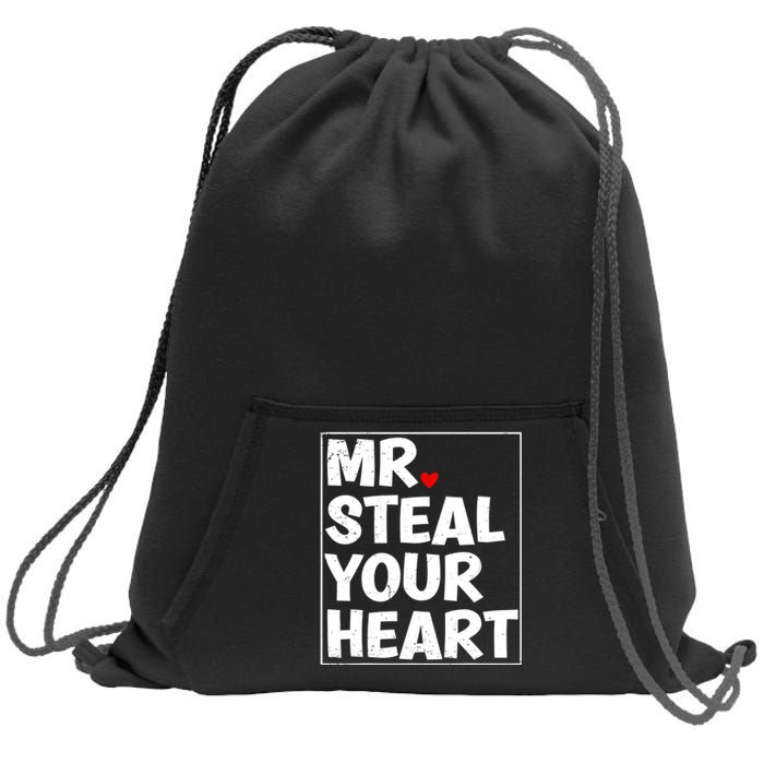 Funny Mr Steal Your Heart Valentines Day Sweatshirt Cinch Pack Bag