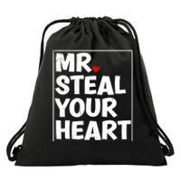 Funny Mr Steal Your Heart Valentines Day Drawstring Bag