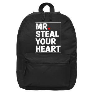 Funny Mr Steal Your Heart Valentines Day 16 in Basic Backpack