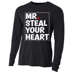 Funny Mr Steal Your Heart Valentines Day Cooling Performance Long Sleeve Crew