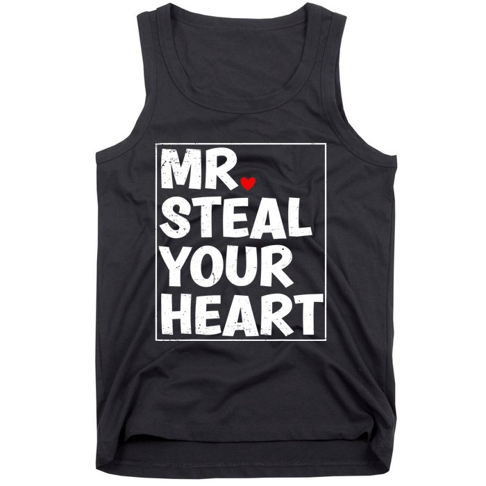 Funny Mr Steal Your Heart Valentines Day Tank Top