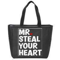 Funny Mr Steal Your Heart Valentines Day Zip Tote Bag