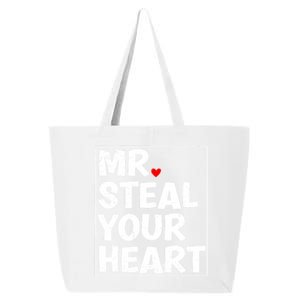 Funny Mr Steal Your Heart Valentines Day 25L Jumbo Tote