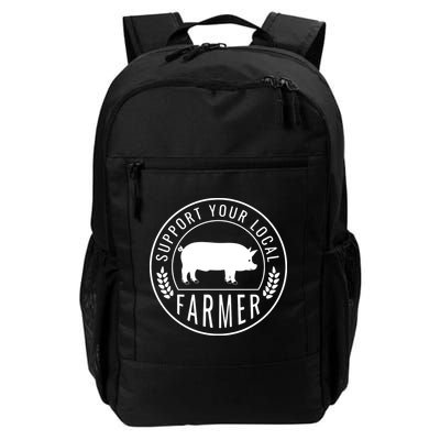 Farmers Market Support Your Local Pig Farmer Rancher Backpack