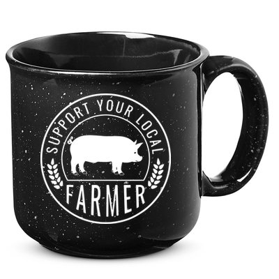 Farmers Market Support Your Local Pig Farmer Rancher 15oz Campfire Ceramic Mug