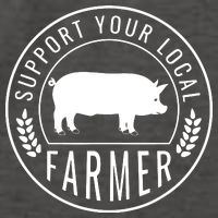 Farmers Market Support Your Local Pig Farmer Rancher Vector Backpack