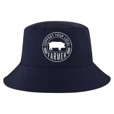 Farmers Market Support Your Local Pig Farmer Rancher Cool Comfort Performance Bucket Hat