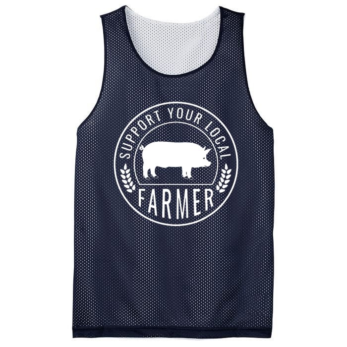 Farmers Market Support Your Local Pig Farmer Rancher Mesh Reversible Basketball Jersey Tank