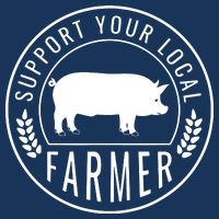 Farmers Market Support Your Local Pig Farmer Rancher 25L Jumbo Tote
