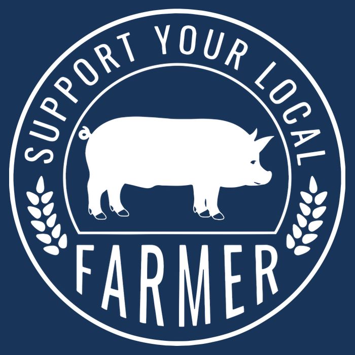 Farmers Market Support Your Local Pig Farmer Rancher 25L Jumbo Tote