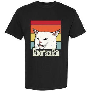 Funny Meme Saying Bruh With Cat Greetings Ns Garment-Dyed Heavyweight T-Shirt