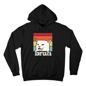 Funny Meme Saying Bruh With Cat Greetings Ns Hoodie