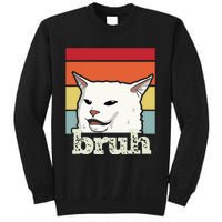 Funny Meme Saying Bruh With Cat Greetings Ns Sweatshirt