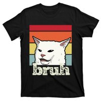 Funny Meme Saying Bruh With Cat Greetings Ns T-Shirt