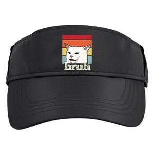 Funny Meme Saying Bruh With Cat Greetings Ns Adult Drive Performance Visor