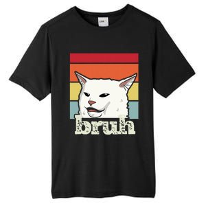 Funny Meme Saying Bruh With Cat Greetings Ns Tall Fusion ChromaSoft Performance T-Shirt