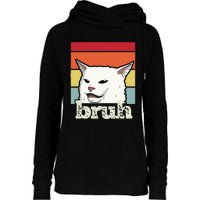 Funny Meme Saying Bruh With Cat Greetings Ns Womens Funnel Neck Pullover Hood