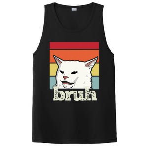 Funny Meme Saying Bruh With Cat Greetings Ns PosiCharge Competitor Tank