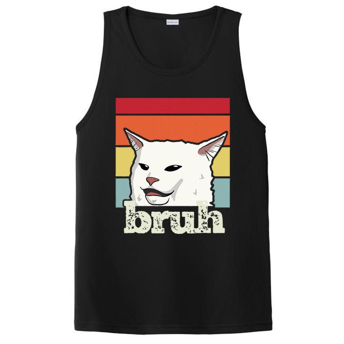 Funny Meme Saying Bruh With Cat Greetings Ns PosiCharge Competitor Tank