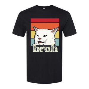 Funny Meme Saying Bruh With Cat Greetings Ns Softstyle CVC T-Shirt