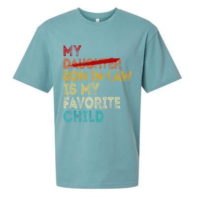 Funny My Son In Law Is My Favorite Child Replaced Daughter Sueded Cloud Jersey T-Shirt